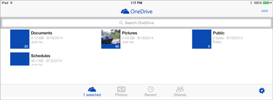 Kako se prijaviti v OneDrive s svojega iPada