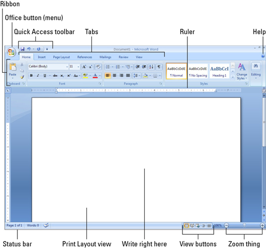 Word 2007 LuckyTemplates apkrāptu lapai