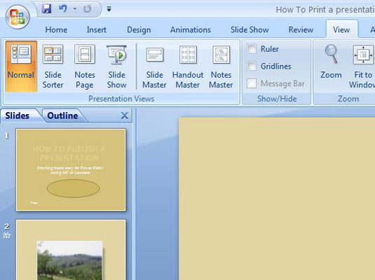 Teksti redigeerimine rakenduses PowerPoint 2007