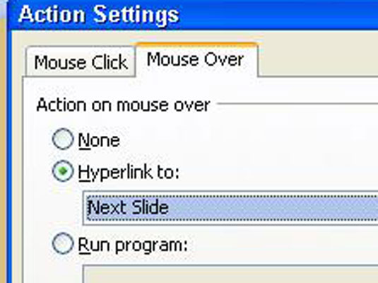 Kā uzzīmēt darbības pogas hipersaiti savā PowerPoint 2007 slaidā