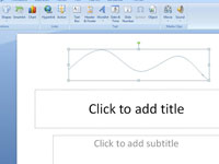 Πώς να σχεδιάσετε μια καμπύλη γραμμή στη διαφάνεια του PowerPoint 2007