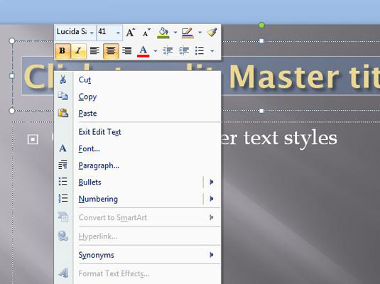 Τρόπος τροποποίησης του Slide Master στο PowerPoint 2007