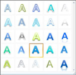 Как да вмъкнете WordArt в таблица на PowerPoint 2007