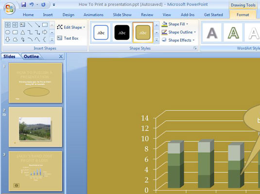 Näyttövinkin sisällyttäminen toimintopainikkeeseen PowerPoint 2007:ssä