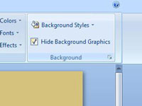Hvernig á að fela bakgrunnshluti á PowerPoint 2007 skyggnu