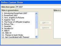 Како направити прилагођену емисију у ПоверПоинт 2007