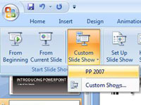Si të krijoni një shfaqje të personalizuar në PowerPoint 2007