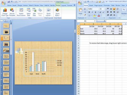 Kuidas teisendada vanu diagramme PowerPoint 2007 diagrammideks