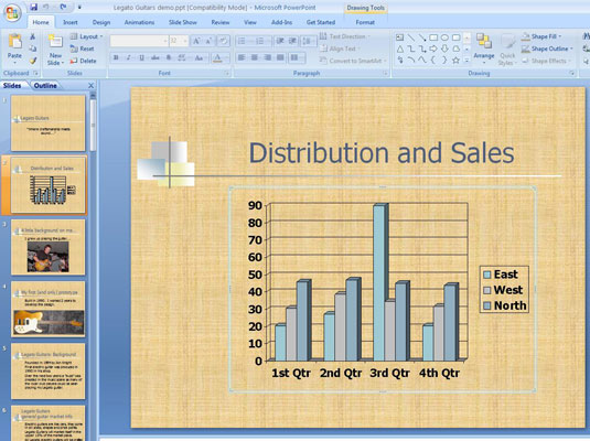 Kā pārvērst vecās diagrammas par PowerPoint 2007 diagrammām