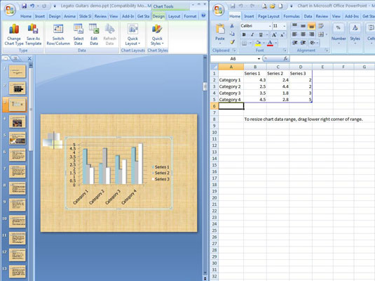 Kuidas teisendada vanu diagramme PowerPoint 2007 diagrammideks