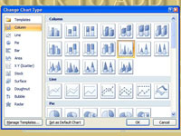 Kā mainīt diagrammas veidu PowerPoint 2007 prezentācijā