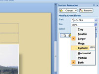 Si të ndryshoni madhësinë e një animacioni në PowerPoint 2007