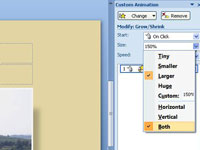 Si të ndryshoni madhësinë e një animacioni në PowerPoint 2007