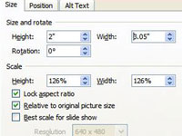 Hvernig á að breyta stærð PowerPoint 2007 hlutar
