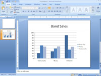 Kā prezentācijai pievienot jaunu PowerPoint 2007 slaidu ar diagrammu