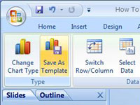 Salvestage PowerPoint 2007 diagramm mallina