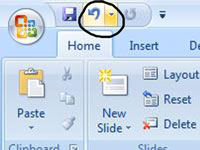 Si të përdorni Undo në PowerPoint 2007