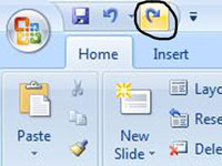 Hvernig á að nota Undo í PowerPoint 2007