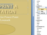 Kako uporabljati tezaver v PowerPointu 2007