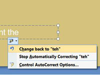 Si të përdorni funksionin e korrigjimit automatik të PowerPoint 2007