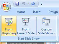 Si të filloni një shfaqje rrëshqitëse në PowerPoint 2007