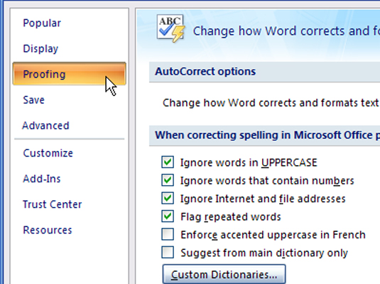 Si të çaktivizoni një listë automatike në Word 2007