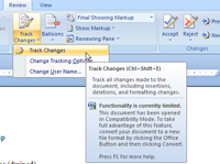 Kuidas kohandada Word 2007 jälgitud muudatuste vaateid