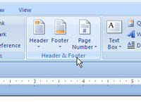 Kur ievietot lapas numuru programmā Word 2007