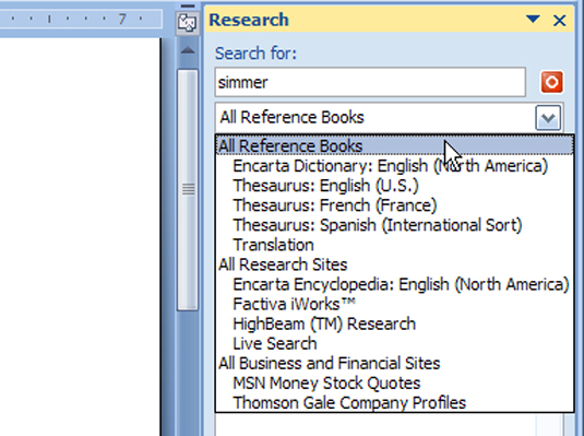 Word 2007 uurimistöö tegumipaani kasutamine