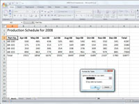 Taulukkotyylin käyttäminen Excel 2007 -taulukossa