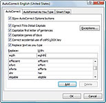 Corregiu automàticament errors ortogràfics i afegiu text amb la funció de correcció automàtica d'Excel 2007