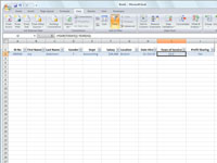 Hvordan lage en tabell i Excel 2007