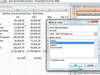 Excel 2007 -laskentataulukoiden siirtäminen tai kopioiminen muihin työkirjoihin