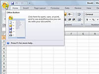 Excel 2007 lindil navigeerimine