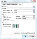 Kā atkārtot rindu un kolonnu virsrakstus, drukājot programmā Excel 2007