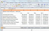 Použití přetažení v aplikaci Excel 2007