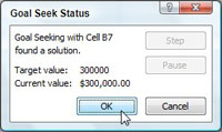 Excel 2007:n Goal Seek -ominaisuuden käyttäminen