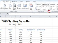 Si të përdorni shkallën e Excel 2010 për të përshtatur opsionet e printimit