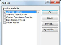 Slik installerer du Excel 2010 Analysis ToolPak