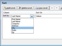 Jak seřadit data aplikace Excel 2010 ve více sloupcích