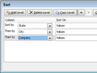 Jak seřadit data aplikace Excel 2010 ve více sloupcích