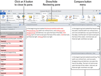 Com comparar dues versions del mateix document de Word 2010