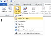 Com crear i enviar un correu electrònic de combinació de correspondència de Word 2010