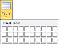 Com dibuixar taules en un document de Word 2010