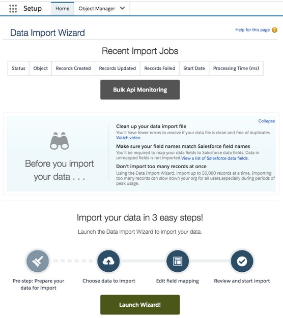 Opcions per a la migració de dades a Salesforce