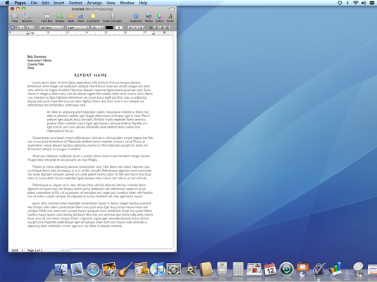 Как да добавите таблица към Mac Snow Leopard Pages Document