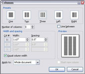 Како направити више колона у Ворд 2007 документу
