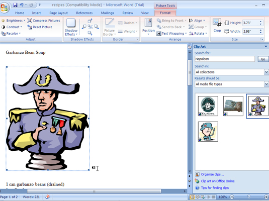 Si të shtoni Clip Art në një dokument Word 2007