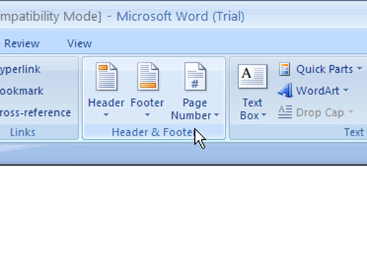 Si të shtoni një kokë ose një fund në Word 2007