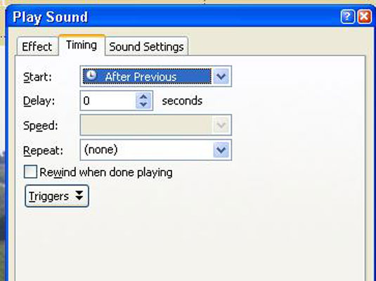 Kako reproducirati zvuk nakon što je prošlo nekoliko sekundi u PowerPointu 2007